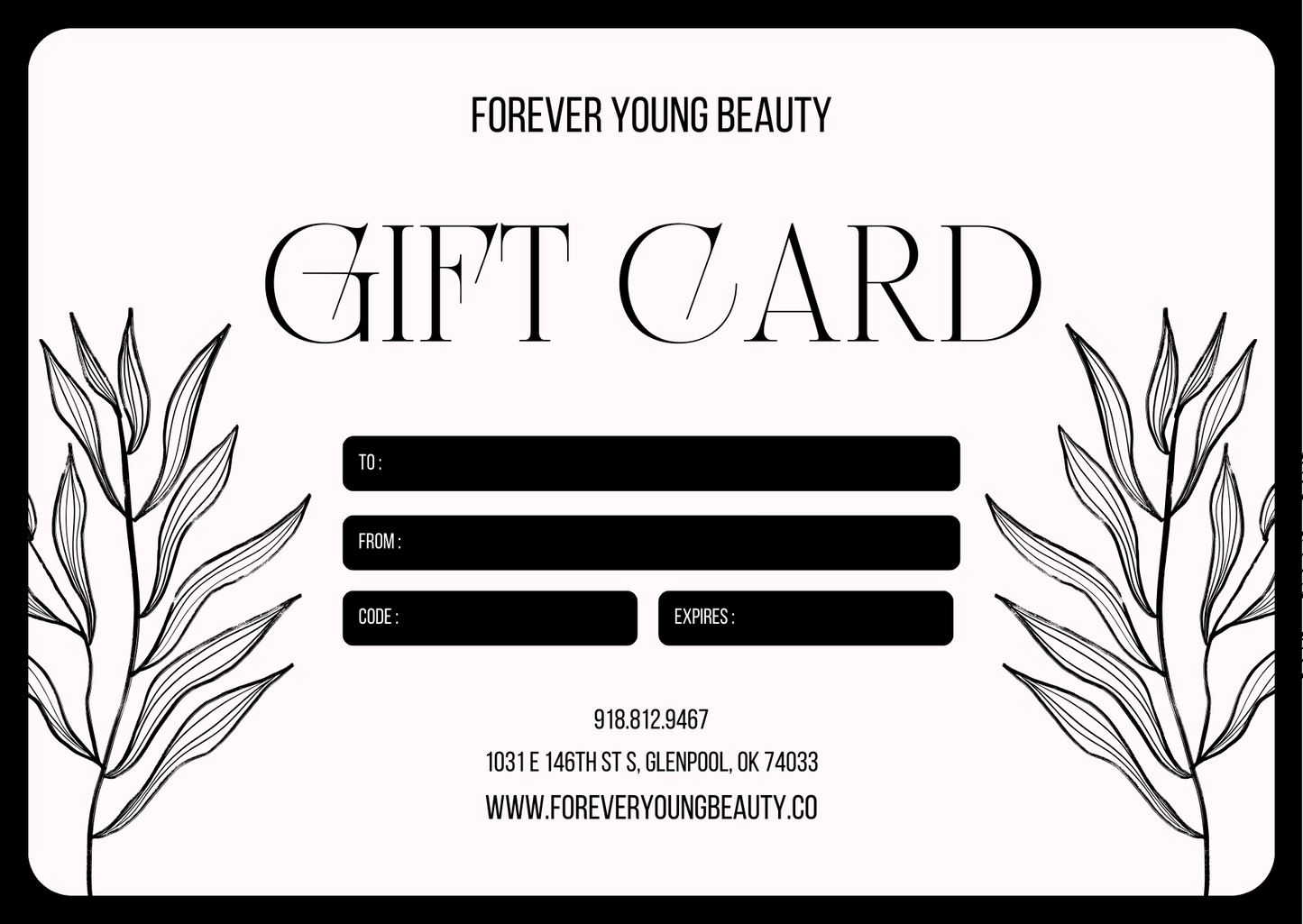 Forever Young Beauty Gift Card